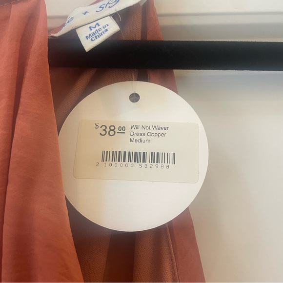 NWT She + Sky Midi Dress in Copper Size Medium - Picture 4 of 10